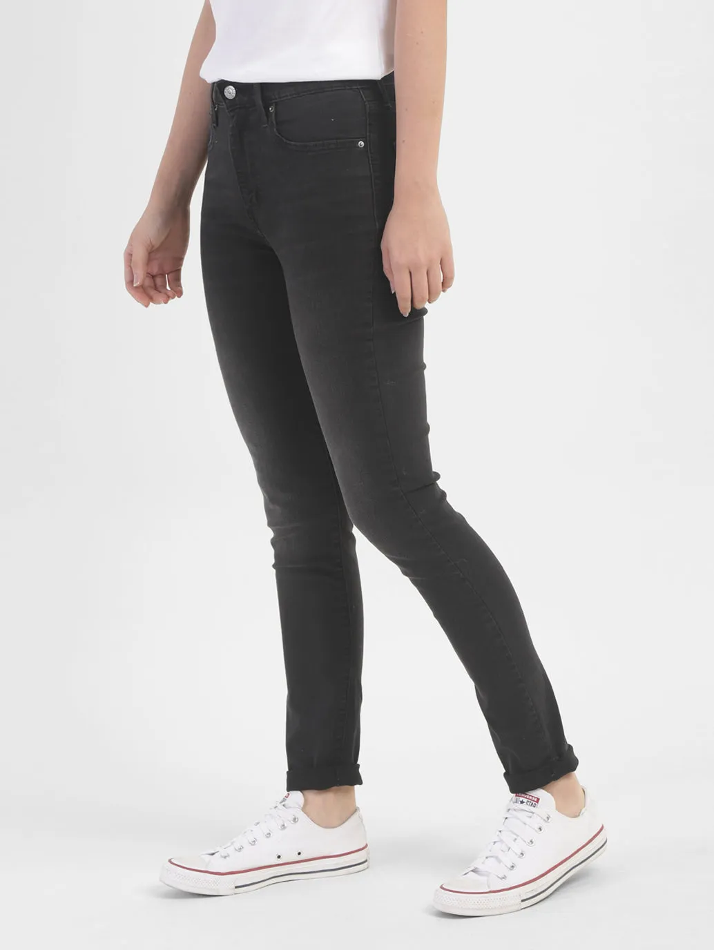 Women's 721 Black Skinny Fit High Rise Jeans