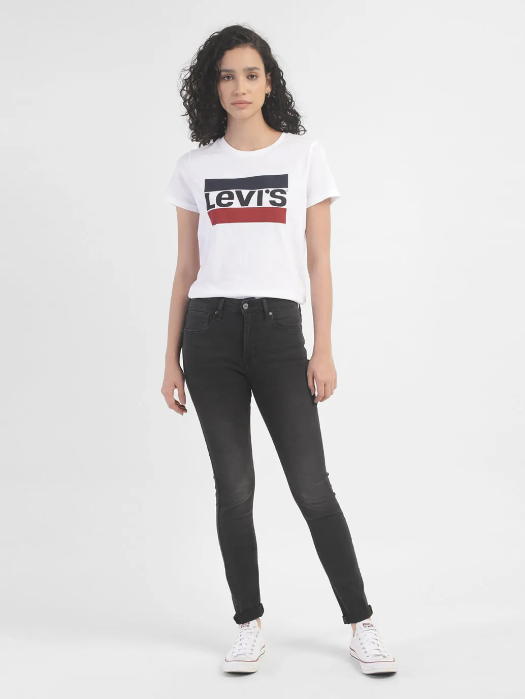 Women's 721 Black Skinny Fit High Rise Jeans
