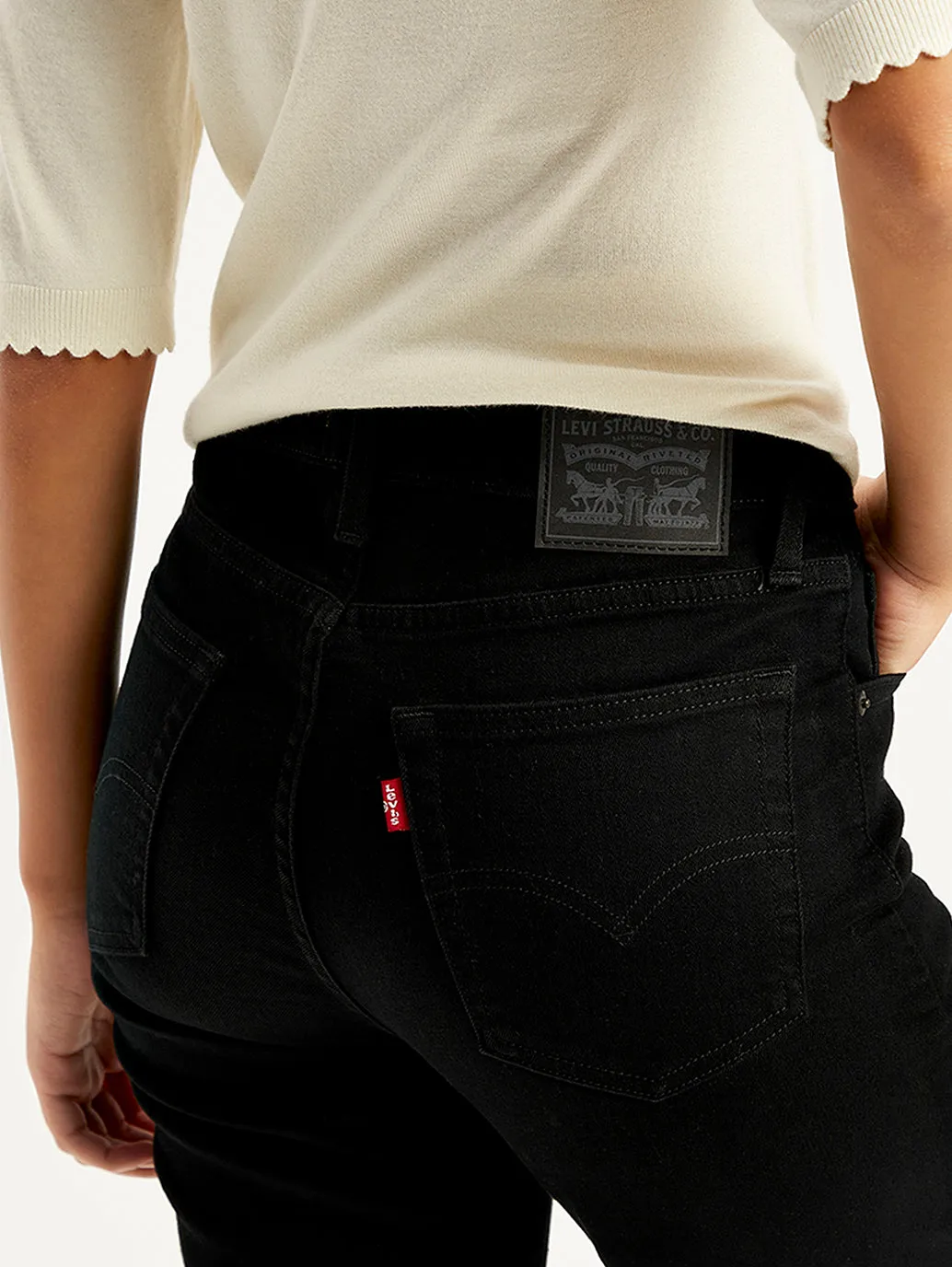 Women's 721 Black Skinny Fit High Rise Jeans
