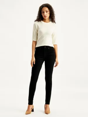 Women's 721 Black Skinny Fit High Rise Jeans