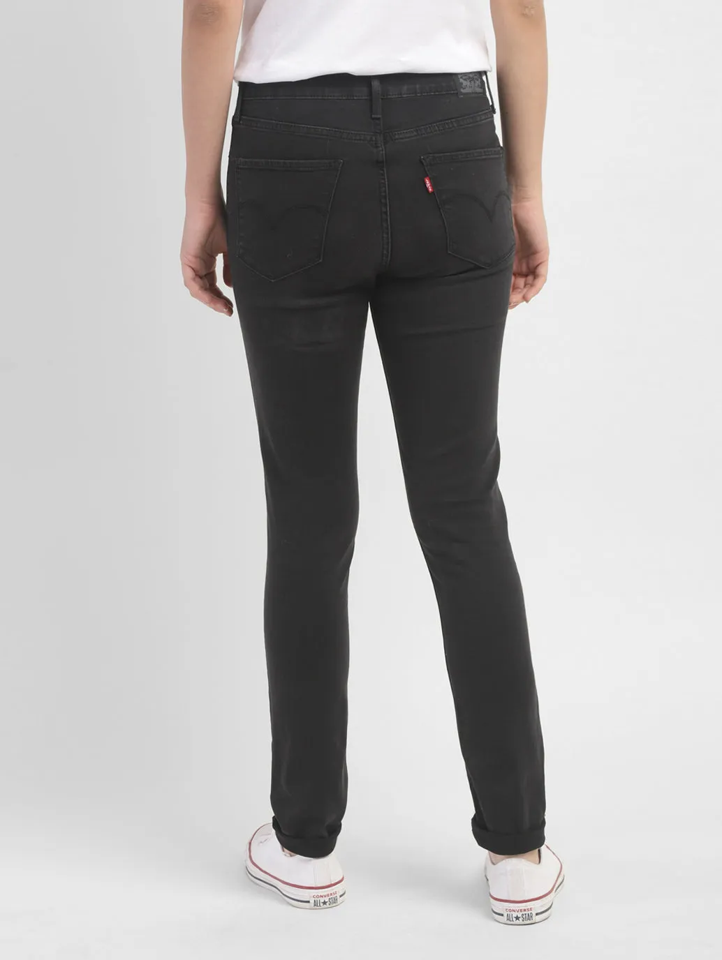 Women's 721 Black Skinny Fit High Rise Jeans