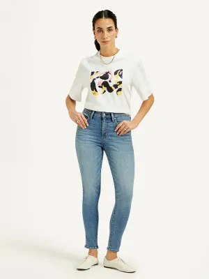 Women's 721 Blue Skinny Fit High Rise Jeans