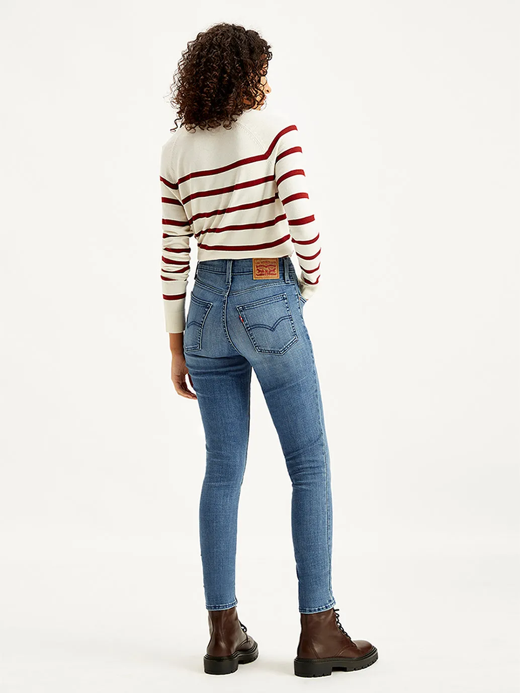 Women's 721 Blue Skinny Fit High Rise Jeans