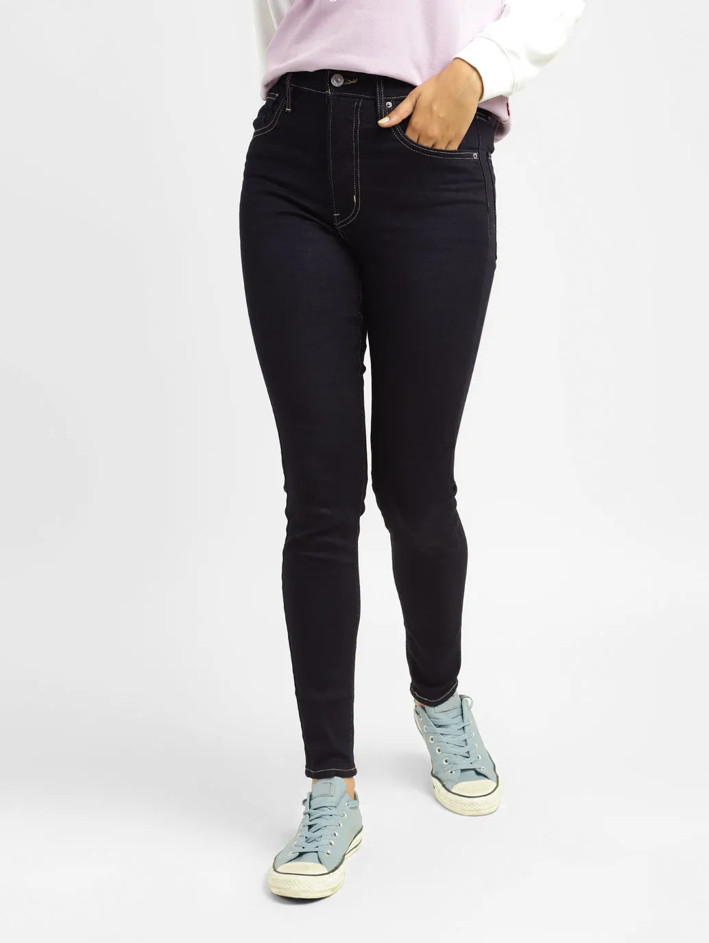 Women's 721 Blue Skinny Fit High Rise Jeans