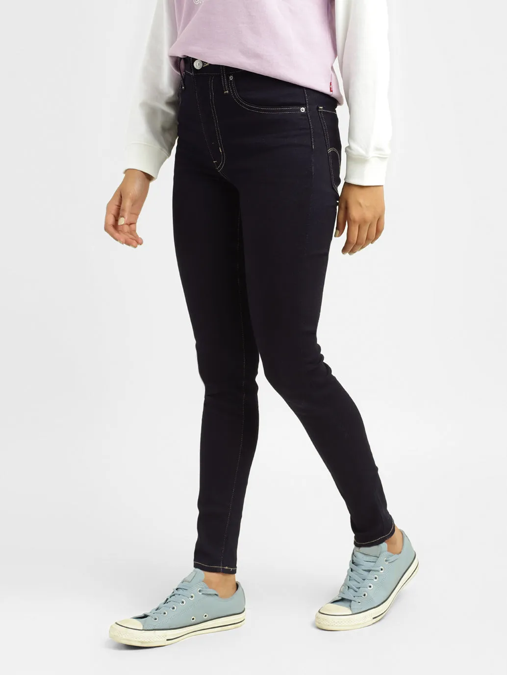 Women's 721 Blue Skinny Fit High Rise Jeans