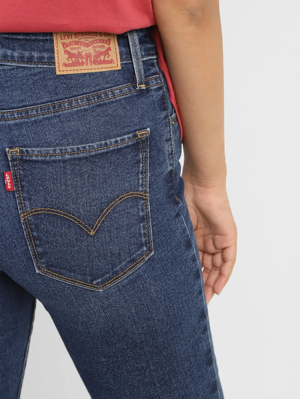 Women's 721 Blue Skinny Fit High Rise Jeans