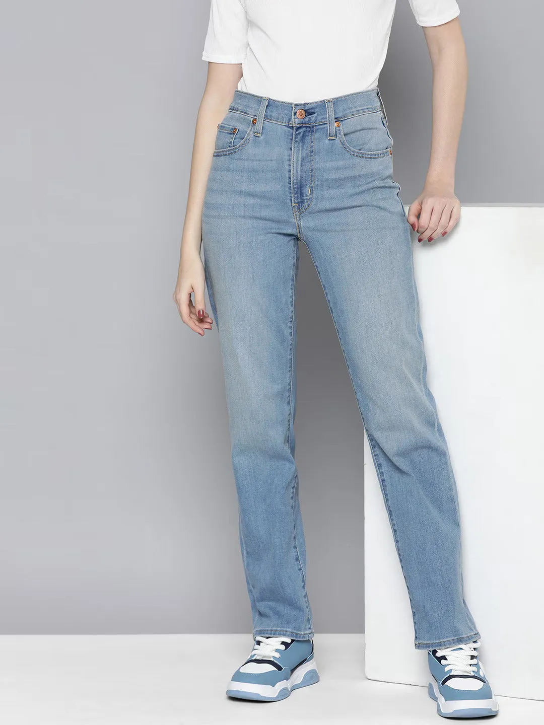 Women's 721 Blue Skinny Fit High Rise Jeans