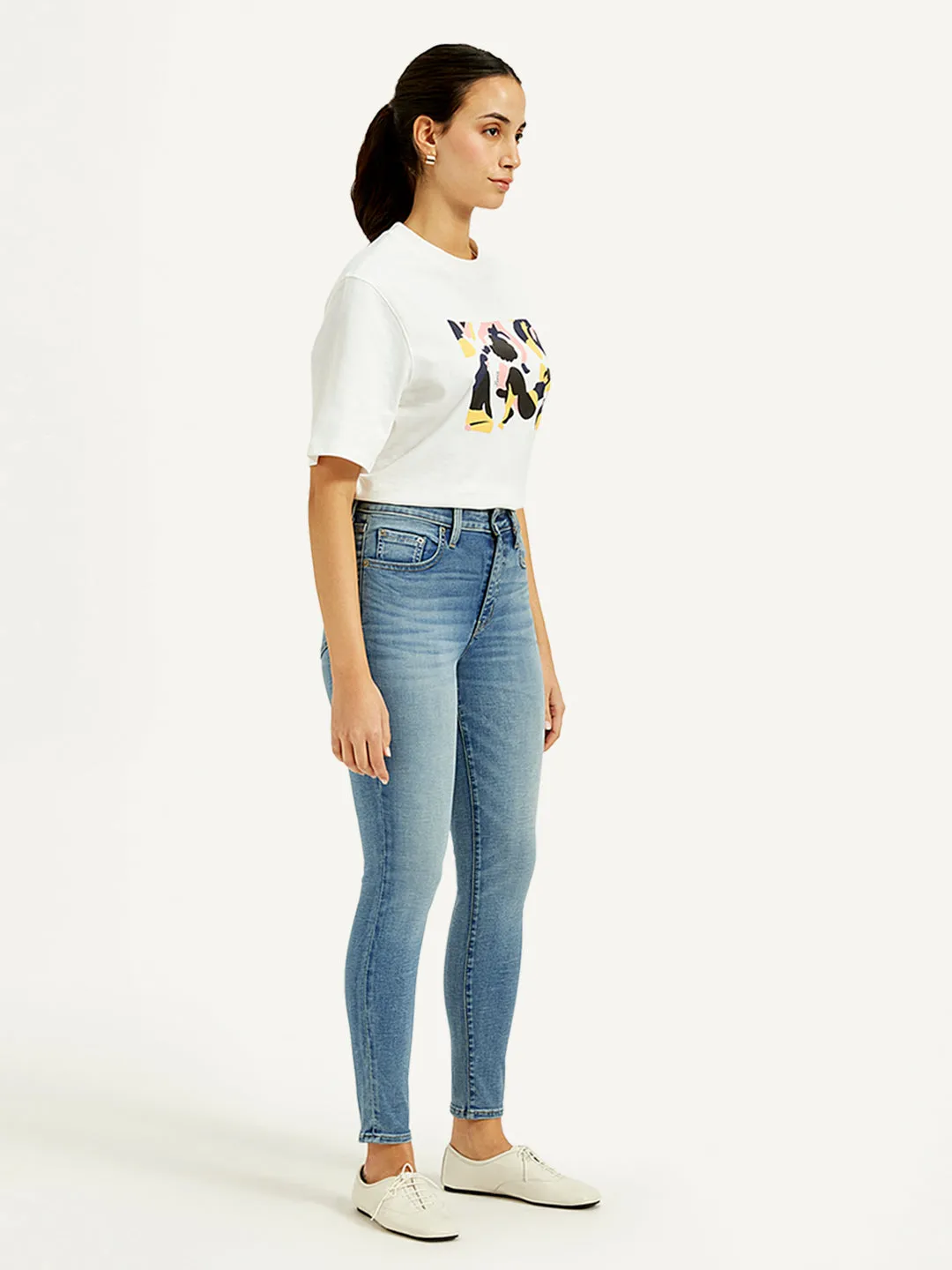 Women's 721 Blue Skinny Fit High Rise Jeans