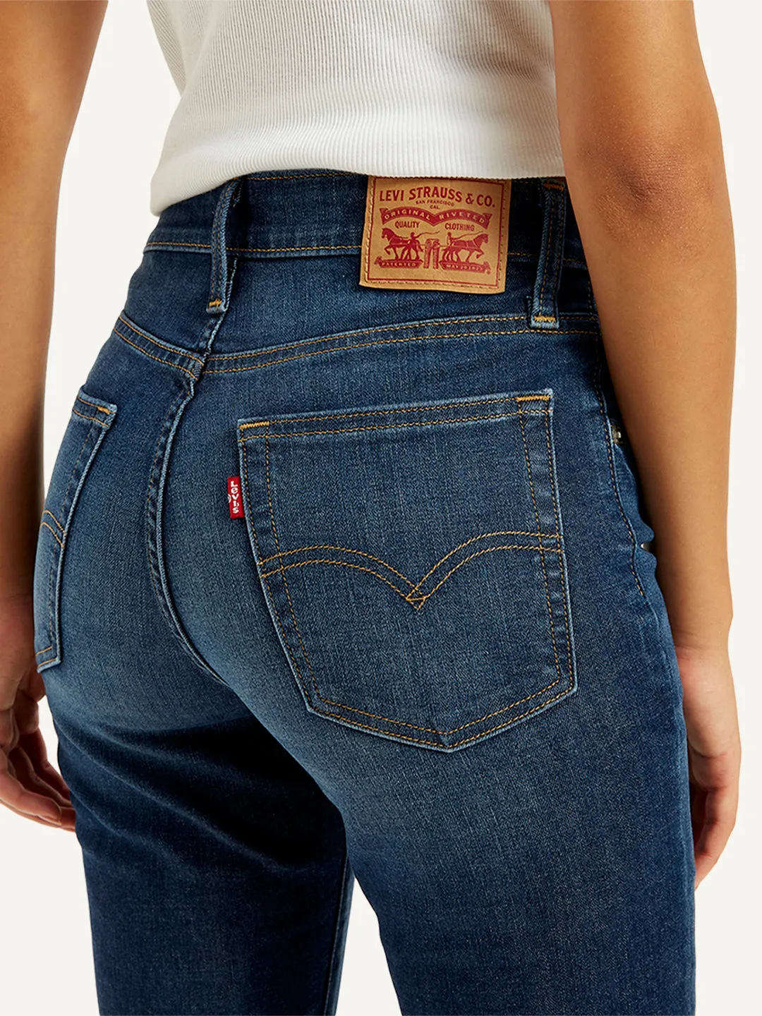 Women's 721 Blue Skinny Fit High Rise Jeans