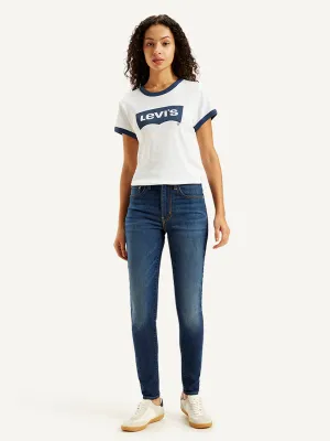 Women's 721 Blue Skinny Fit High Rise Jeans