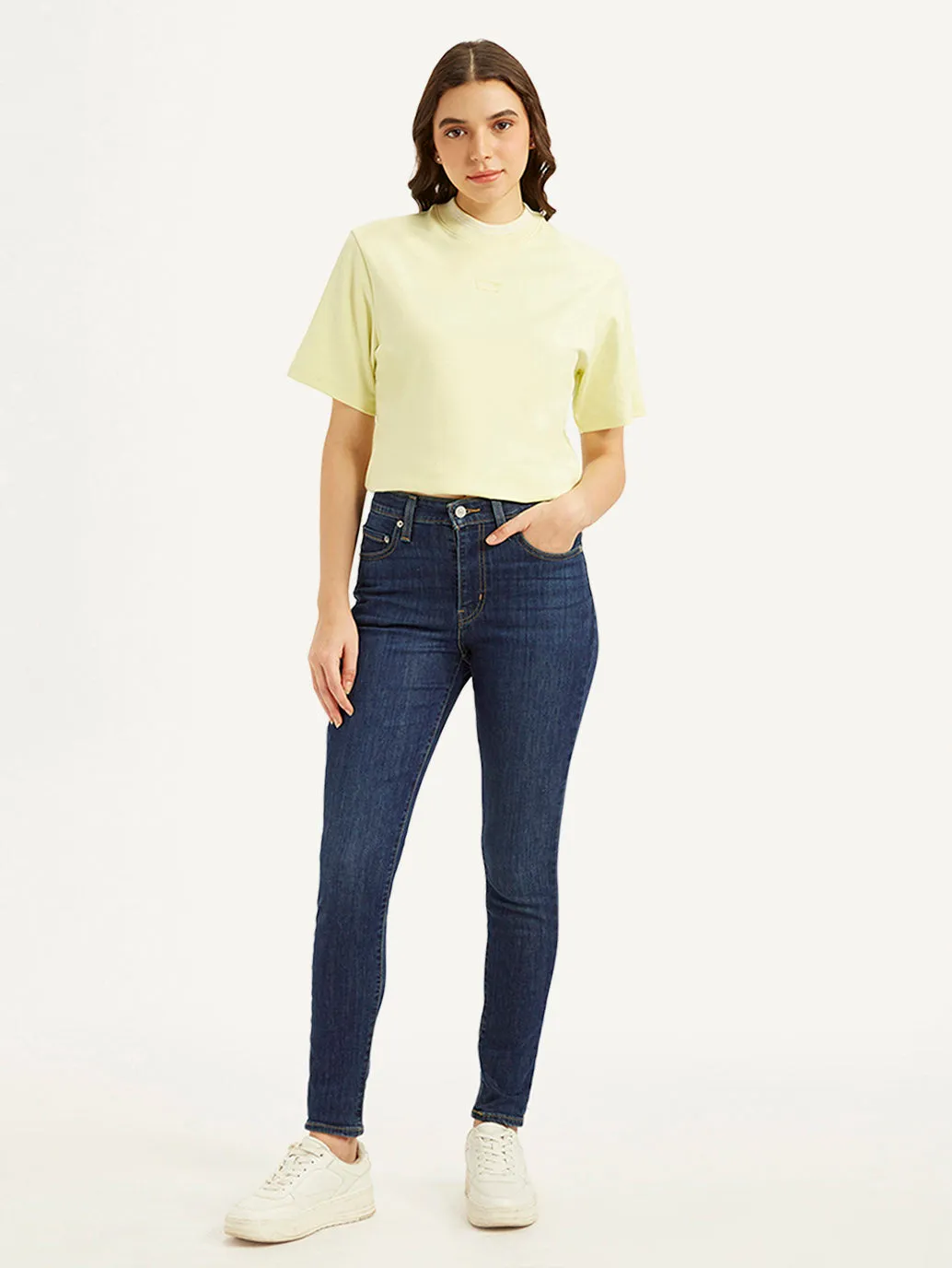 Women's 721 Blue Skinny Fit High Rise Jeans