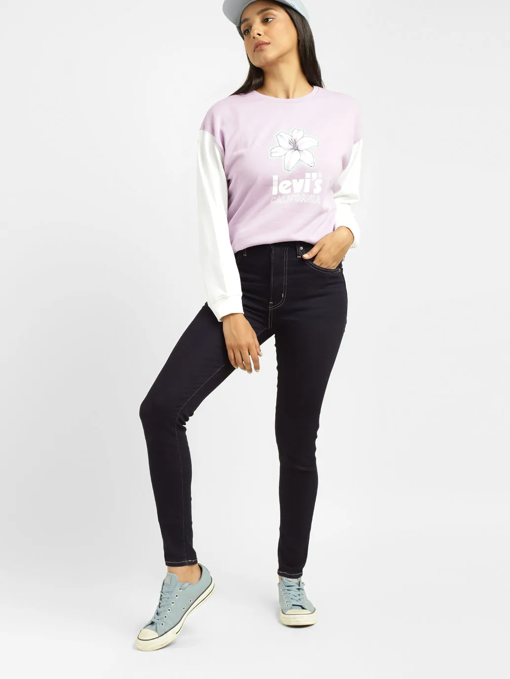 Women's 721 Blue Skinny Fit High Rise Jeans