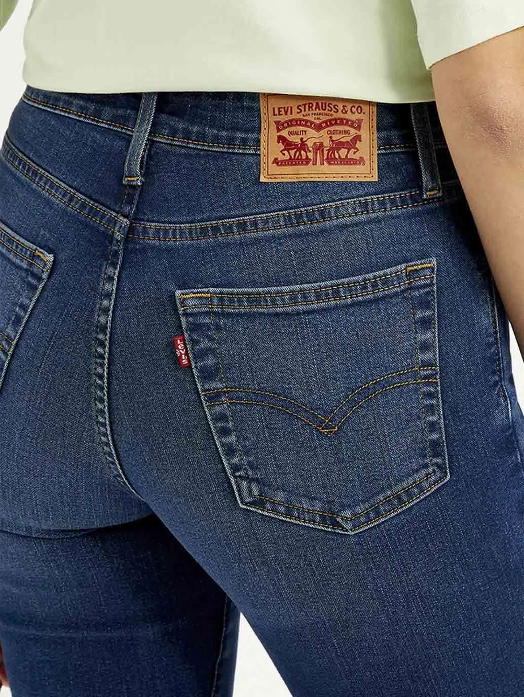 Women's 721 Blue Skinny Fit High Rise Jeans