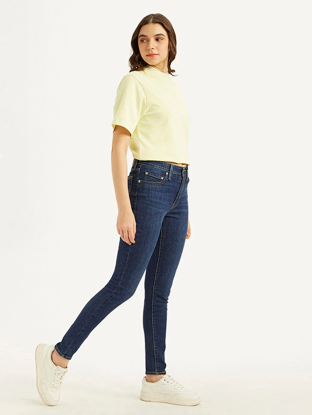 Women's 721 Blue Skinny Fit High Rise Jeans