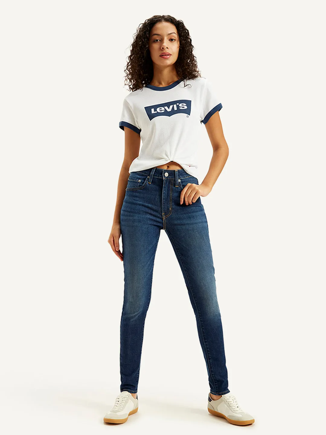 Women's 721 Blue Skinny Fit High Rise Jeans