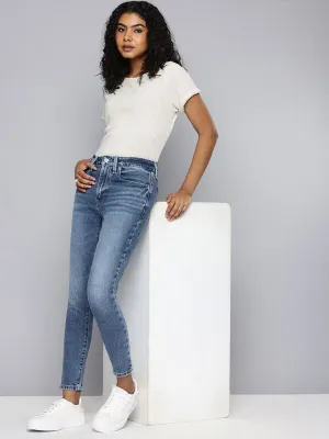 Women's 721 Blue Skinny Fit High Rise Jeans
