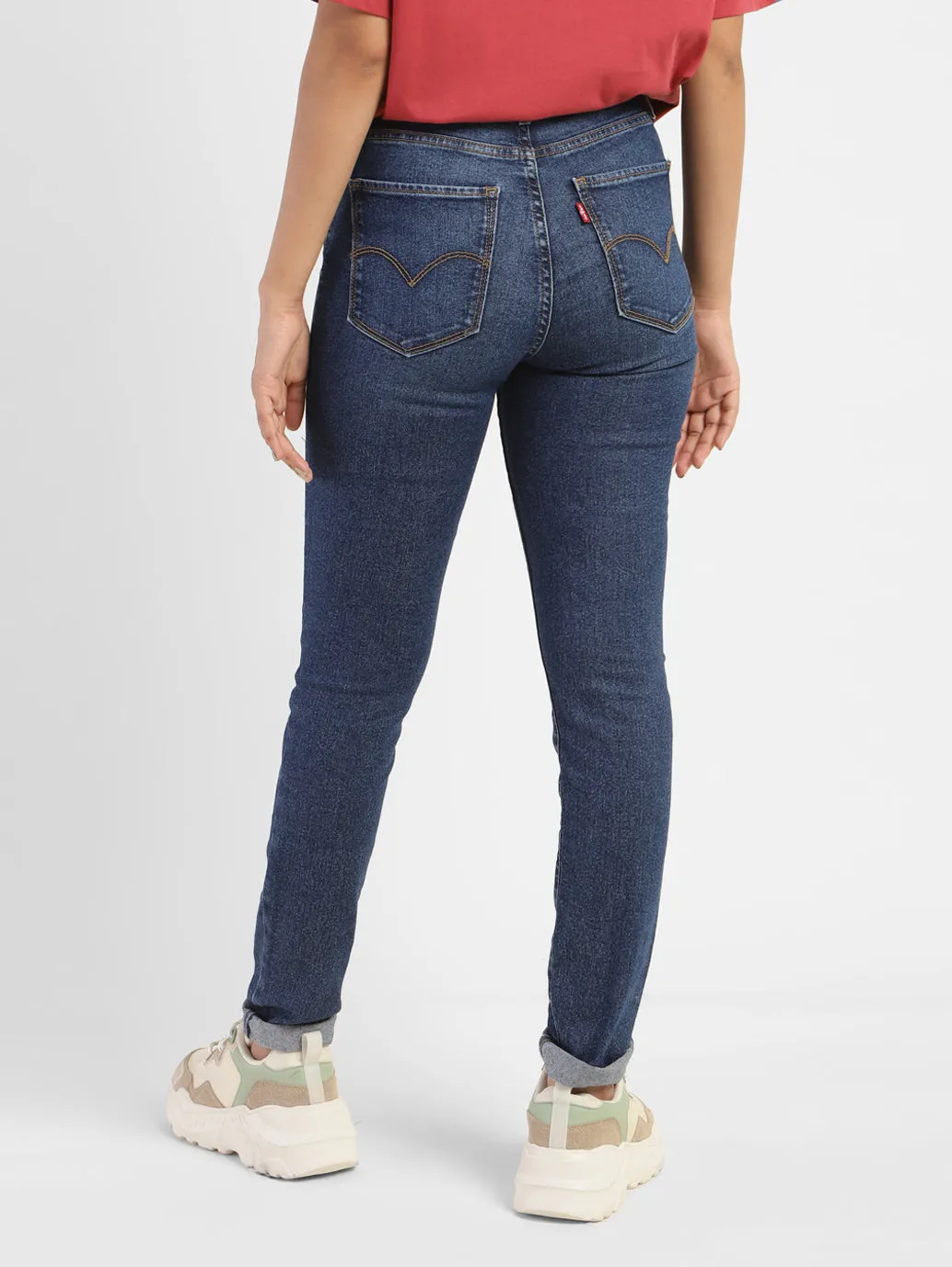 Women's 721 Blue Skinny Fit High Rise Jeans