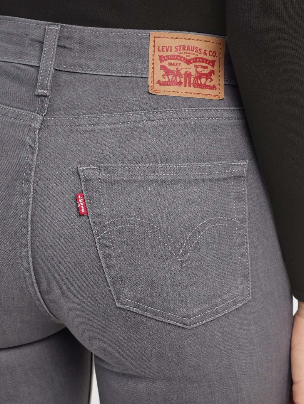 Women's 721 Grey Skinny Fit High Rise Jeans