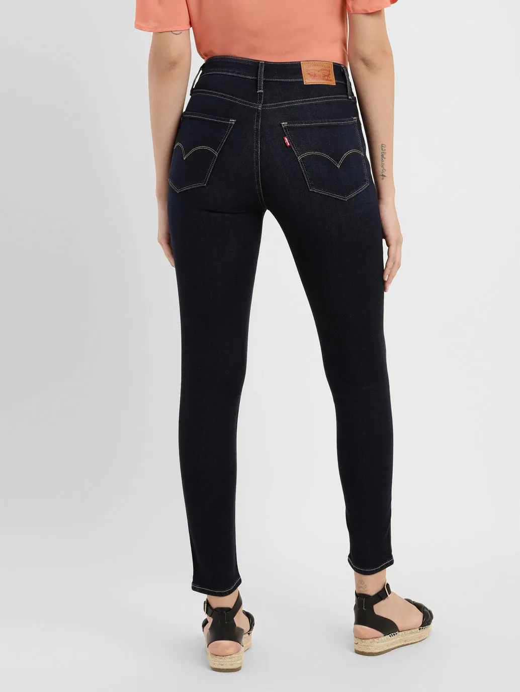 Women's 721 Navy Blue Skinny Fit High Rise Jeans