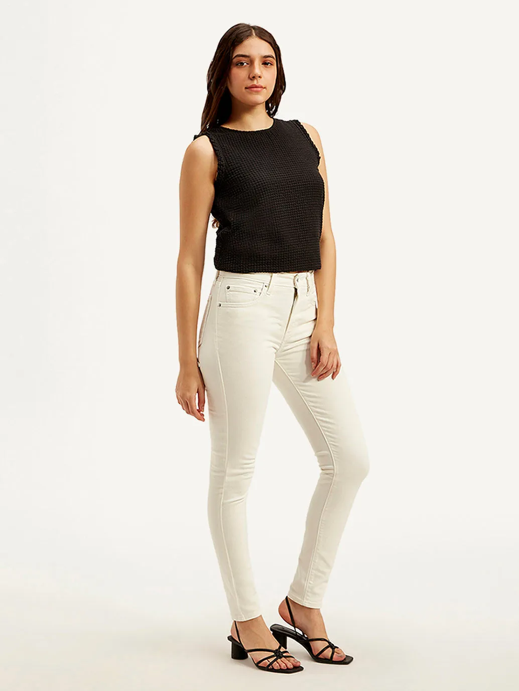 Women's 721 Off White Skinny Fit High Rise Jeans