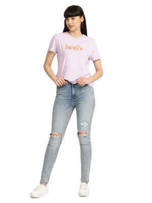 Women's Blue Super Skinny Fit Mid Rise Jeans