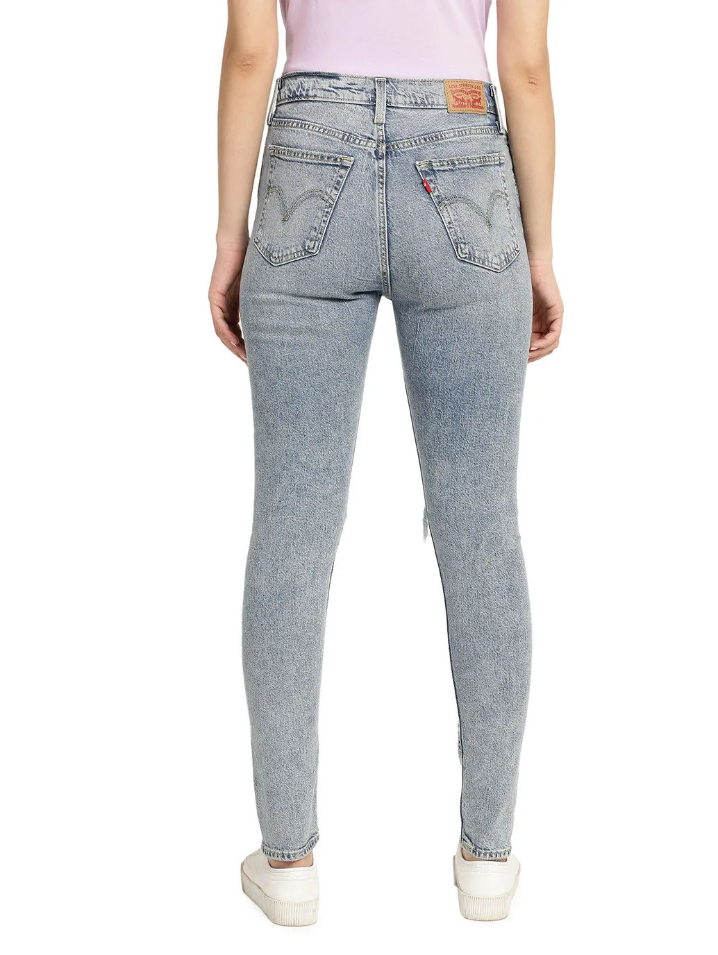 Women's Blue Super Skinny Fit Mid Rise Jeans