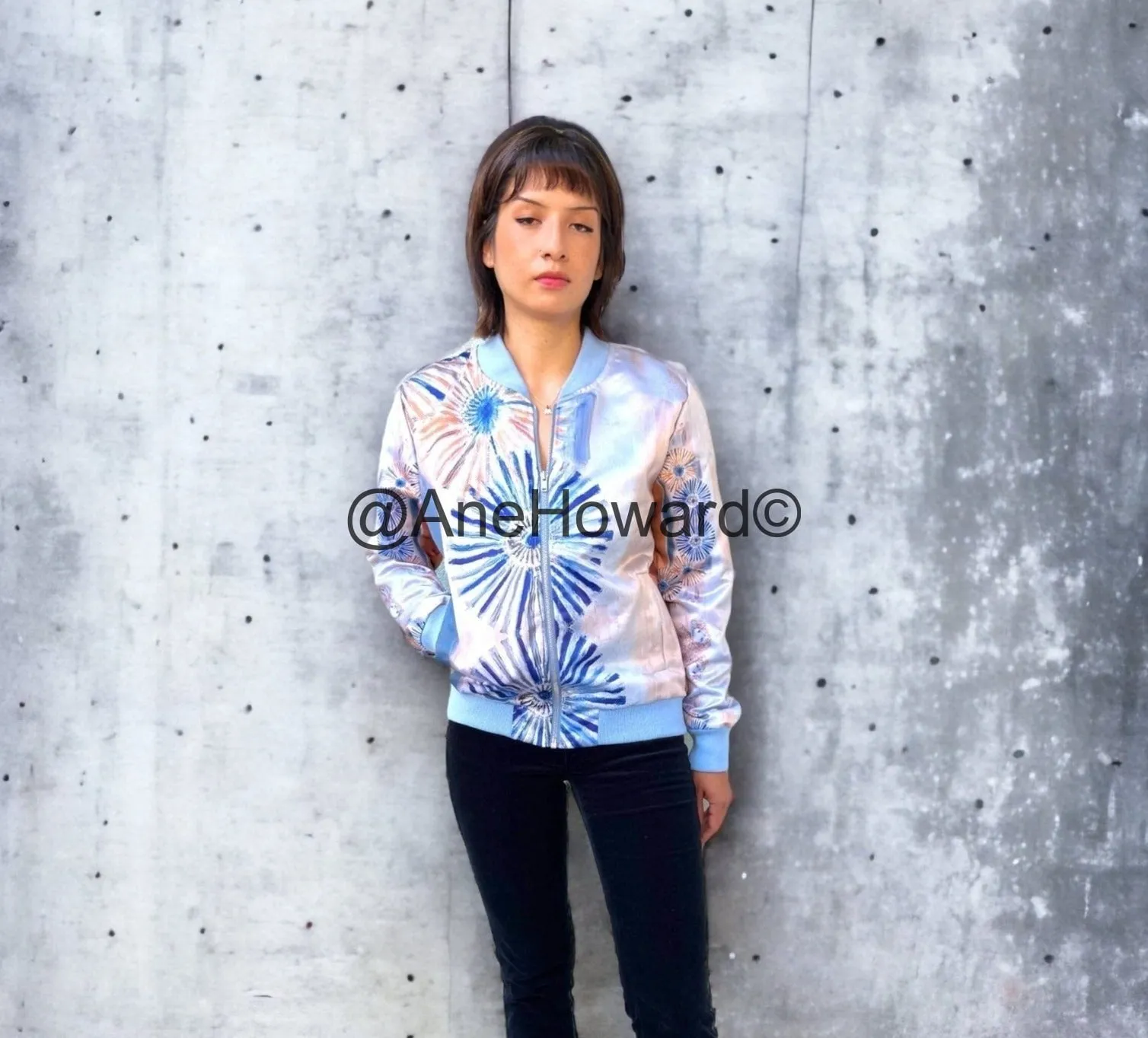 Women's Bomber Jacket Spinning Your Wheel
