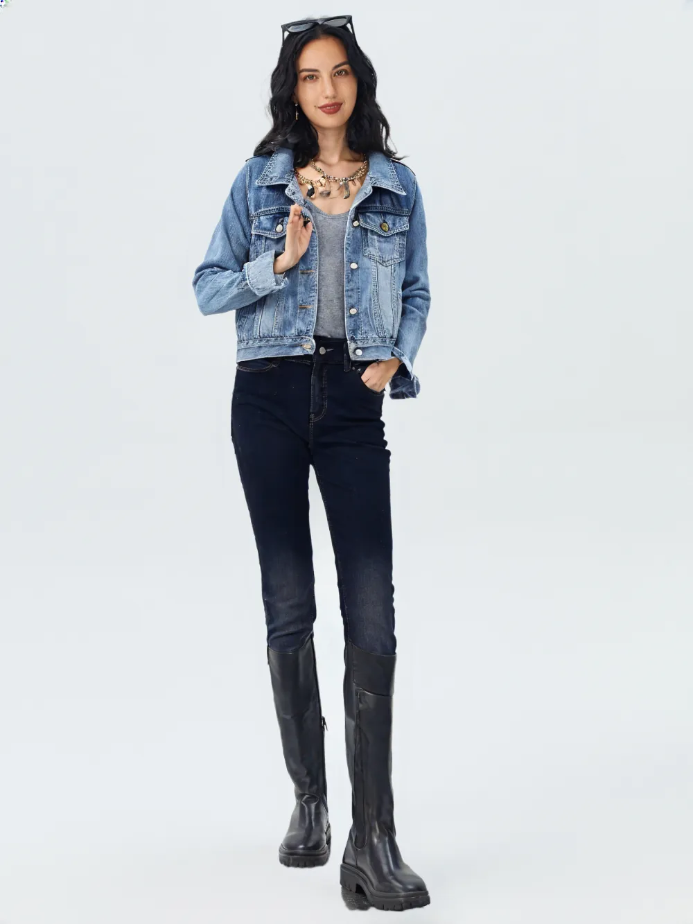 Women's Classic Light Blue Denim Jacket
