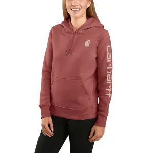 Women's Relaxed Fit Midweight Logo Sleeve Graphic Hoodie