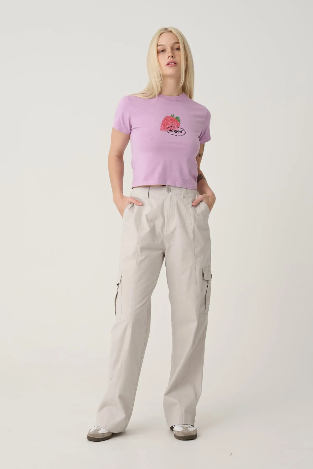 WORK CARGO PANTS - White Sand