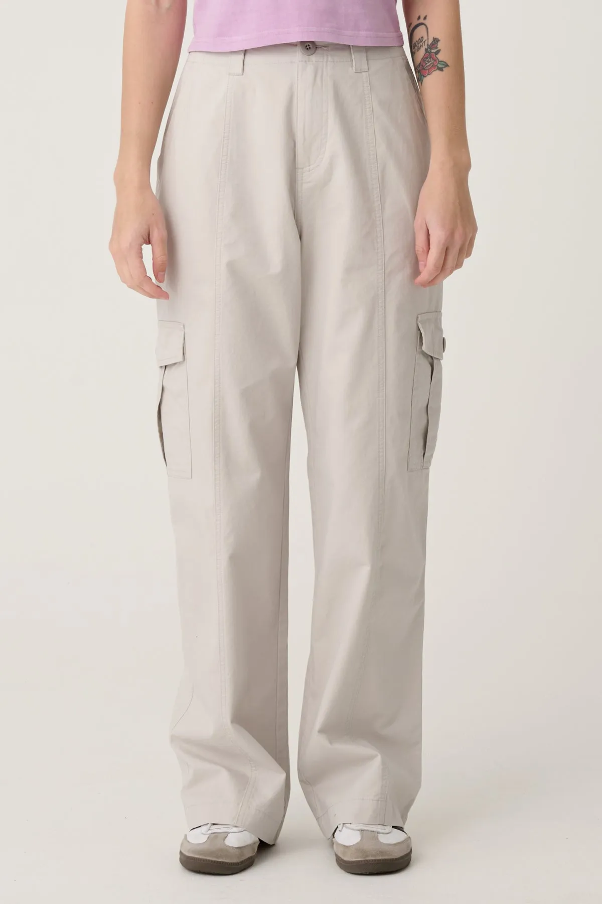 WORK CARGO PANTS - White Sand