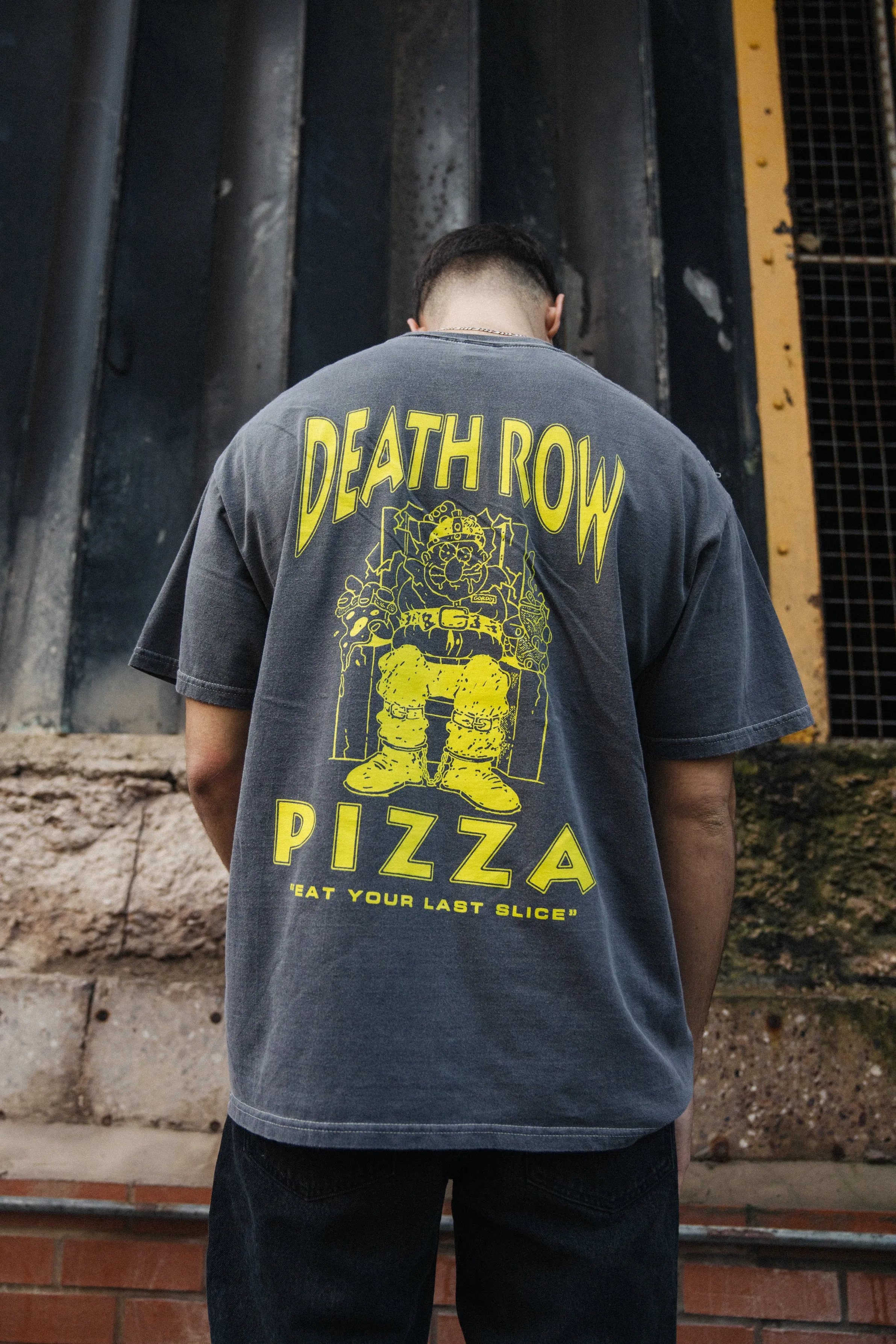 World Famous Gordos 'Last Slice' Vintage Washed Tee - Black