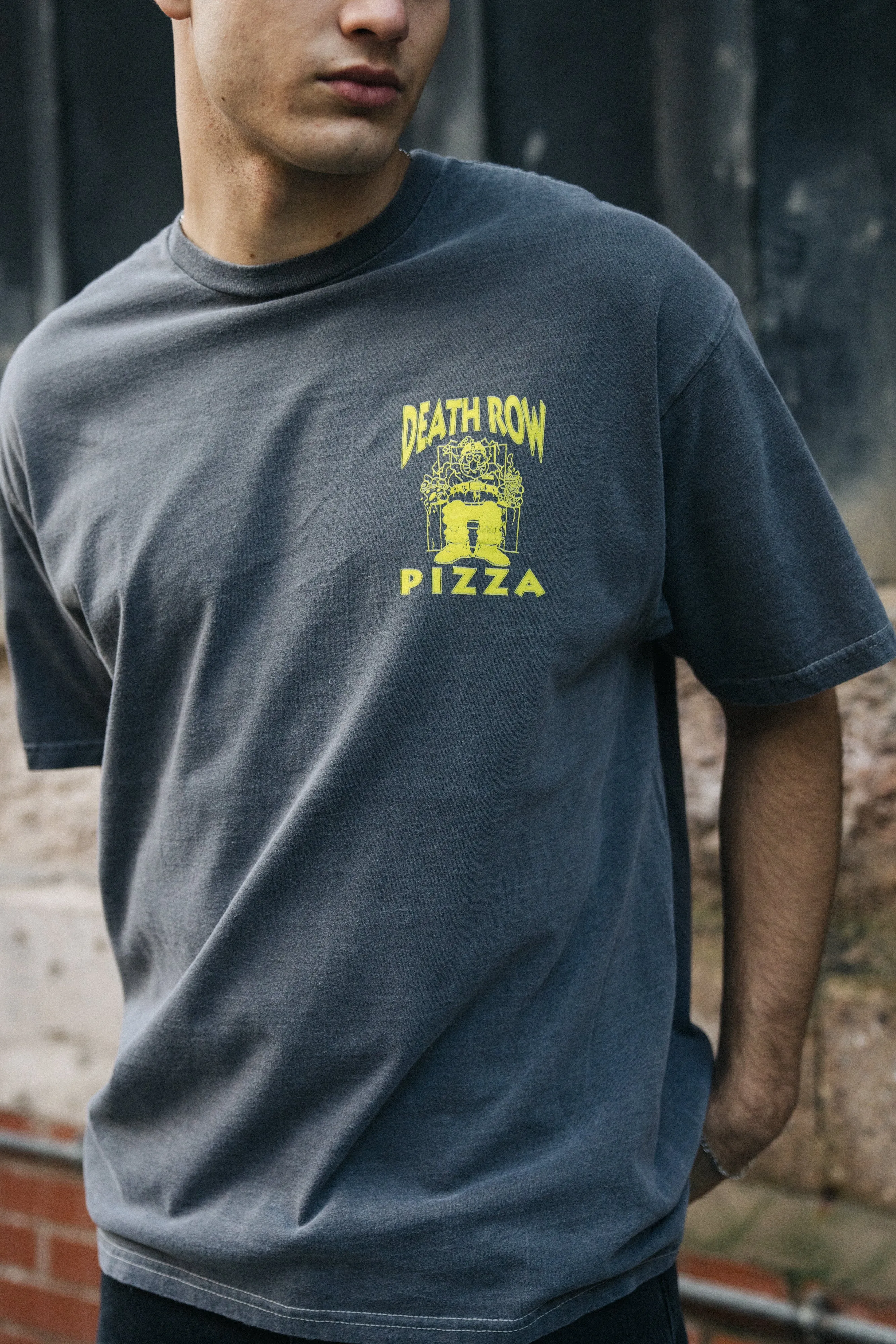 World Famous Gordos 'Last Slice' Vintage Washed Tee - Black