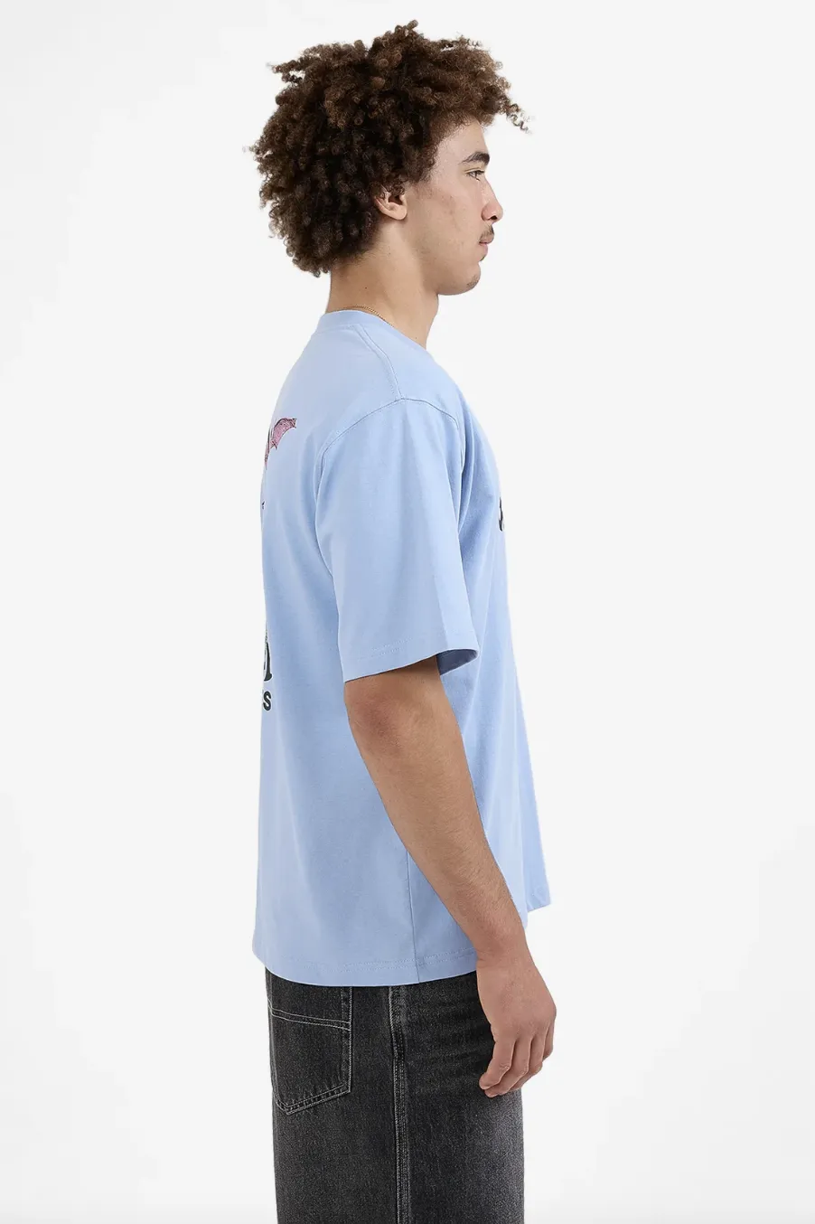 WORSHIP SUPPLIES HORNS TEE - PALE BLUE CERULEAN