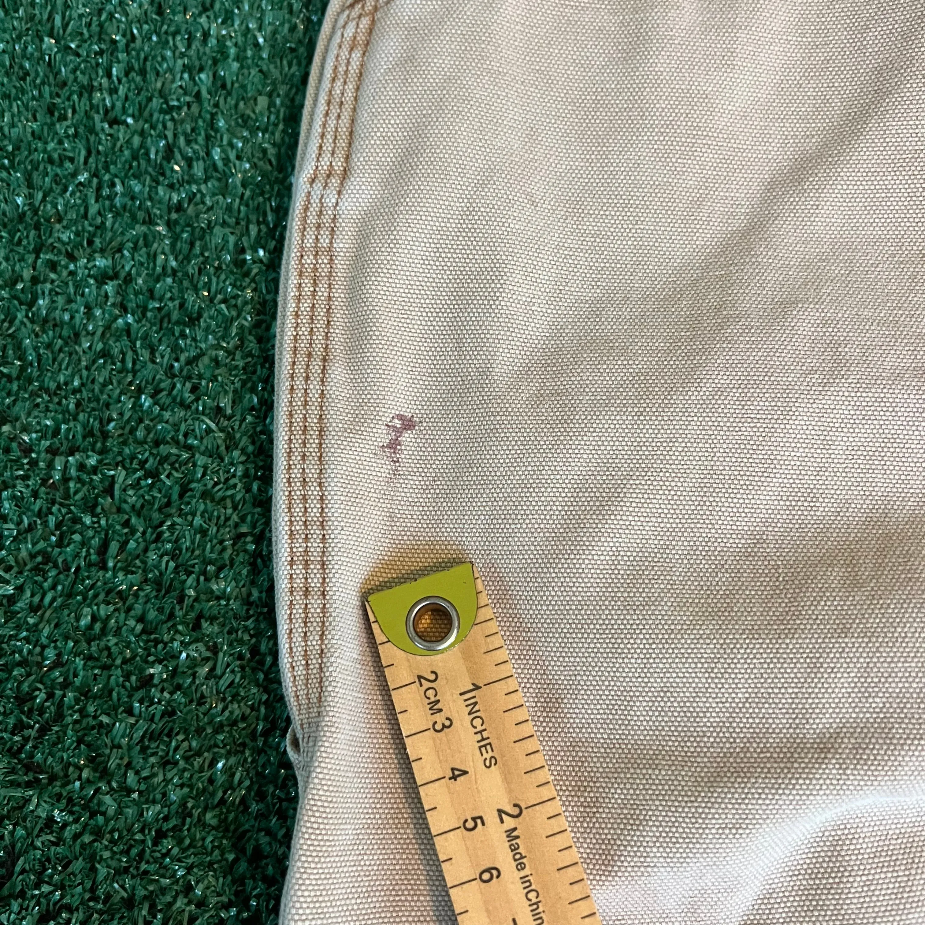 Y2K Dickies Baggy Straight Sun Faded Beige Canvas Carpenter Pants - 38x28" 18" Openings