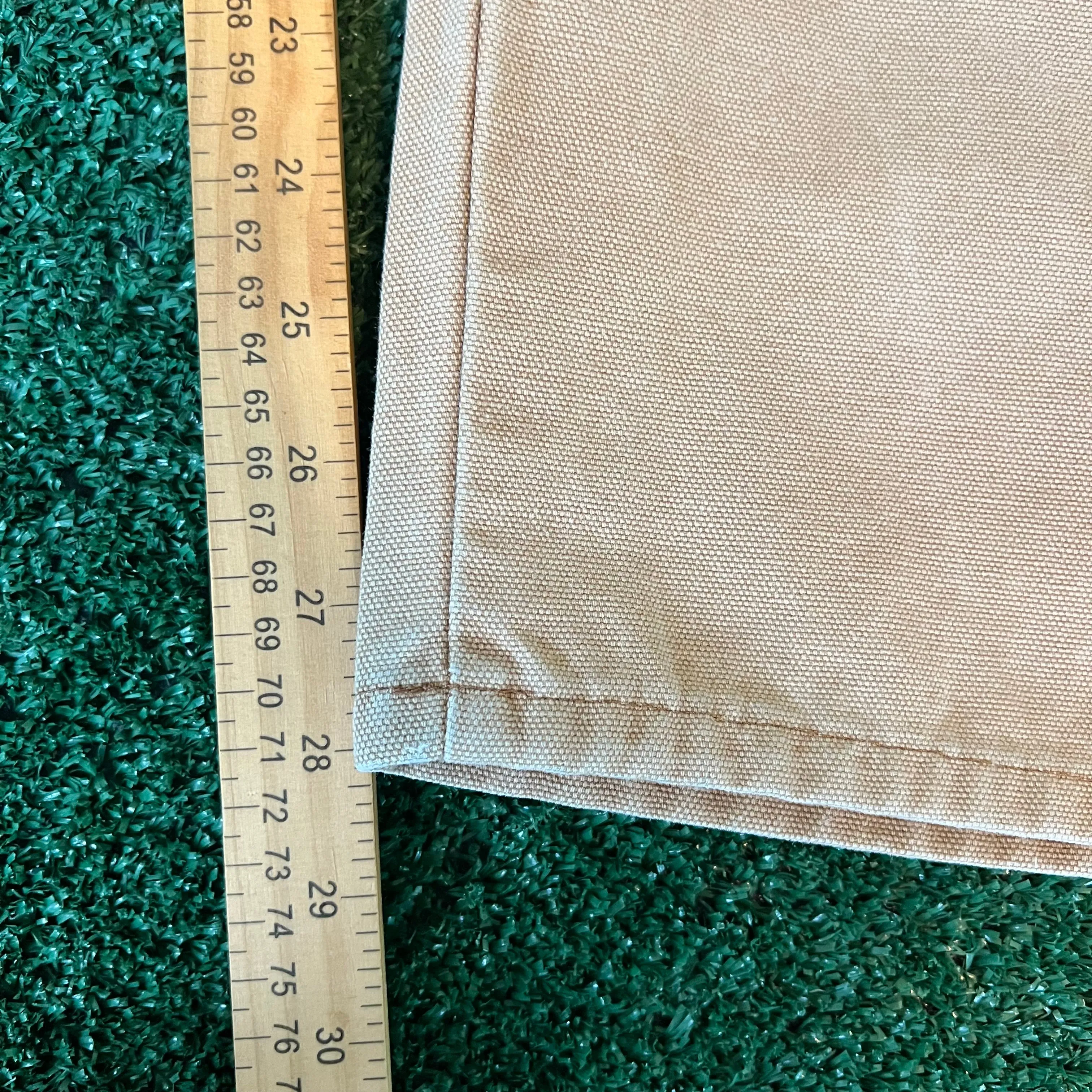 Y2K Dickies Baggy Straight Sun Faded Beige Canvas Carpenter Pants - 38x28" 18" Openings