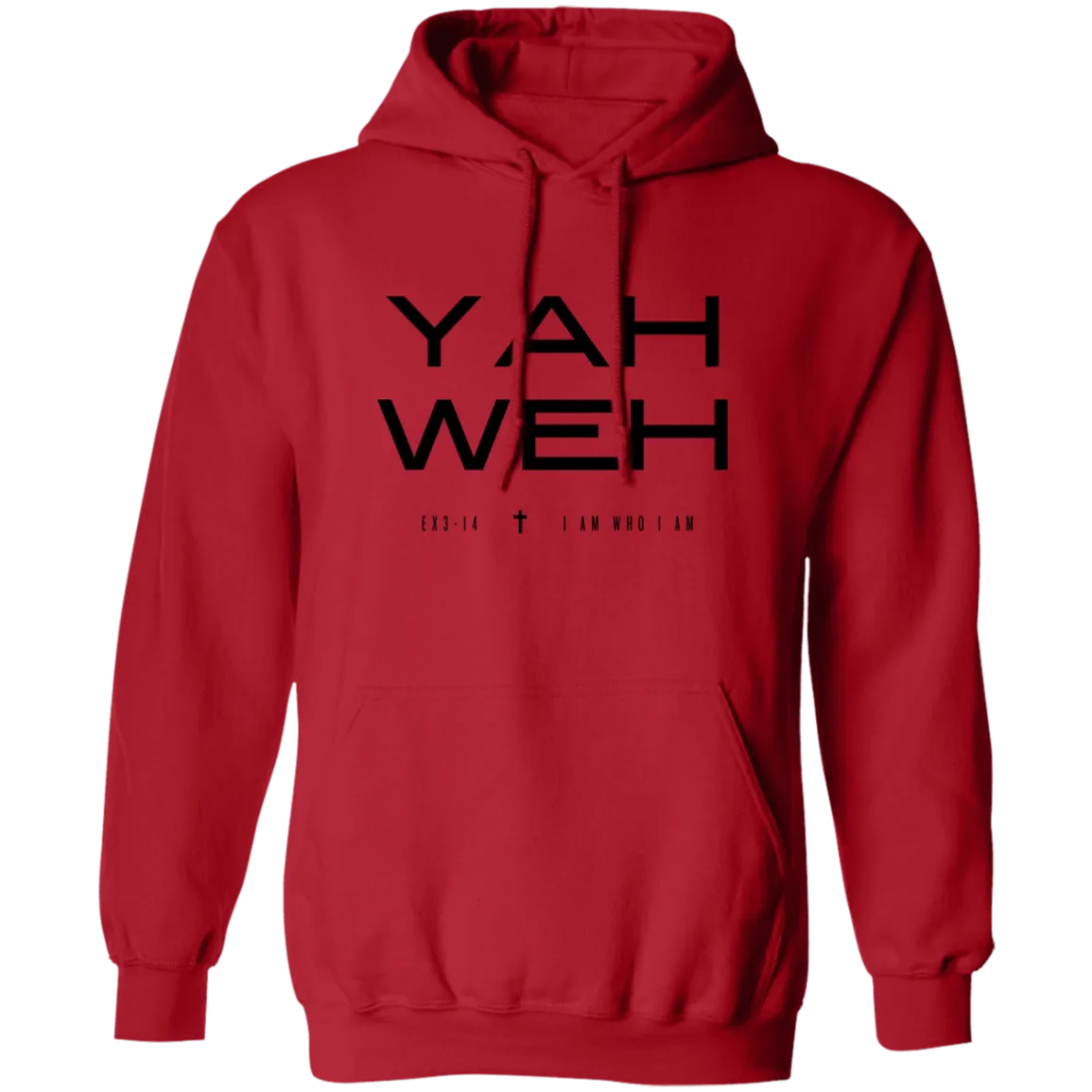 YAHWEH | BLACK TEXT | Pullover Hoodie