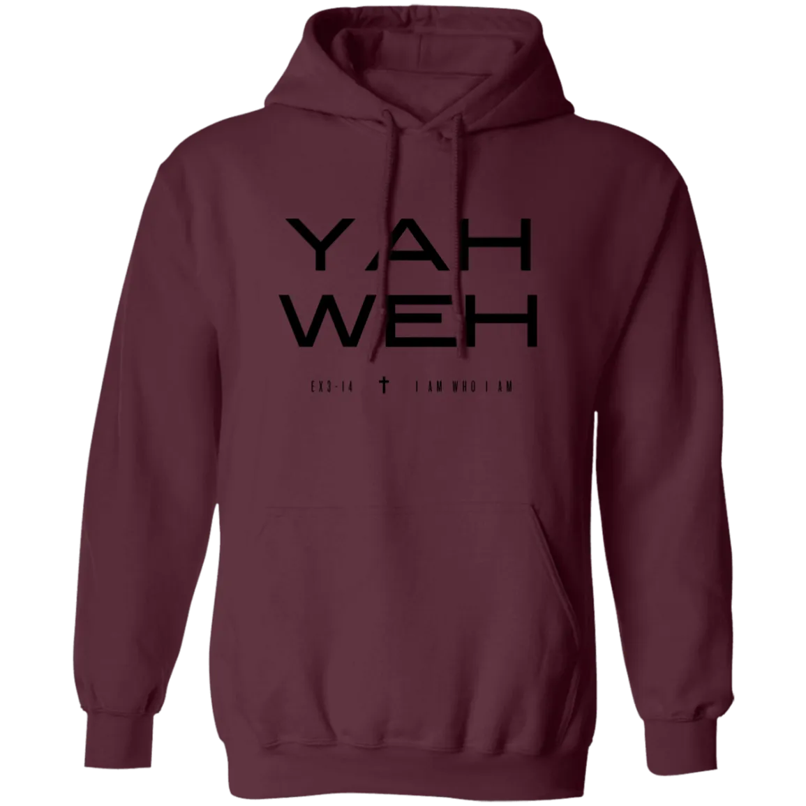 YAHWEH | BLACK TEXT | Pullover Hoodie