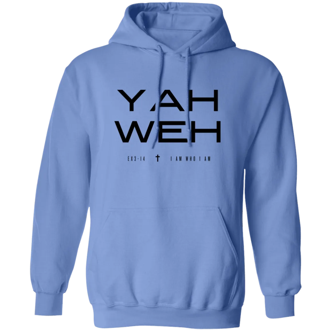 YAHWEH | BLACK TEXT | Pullover Hoodie