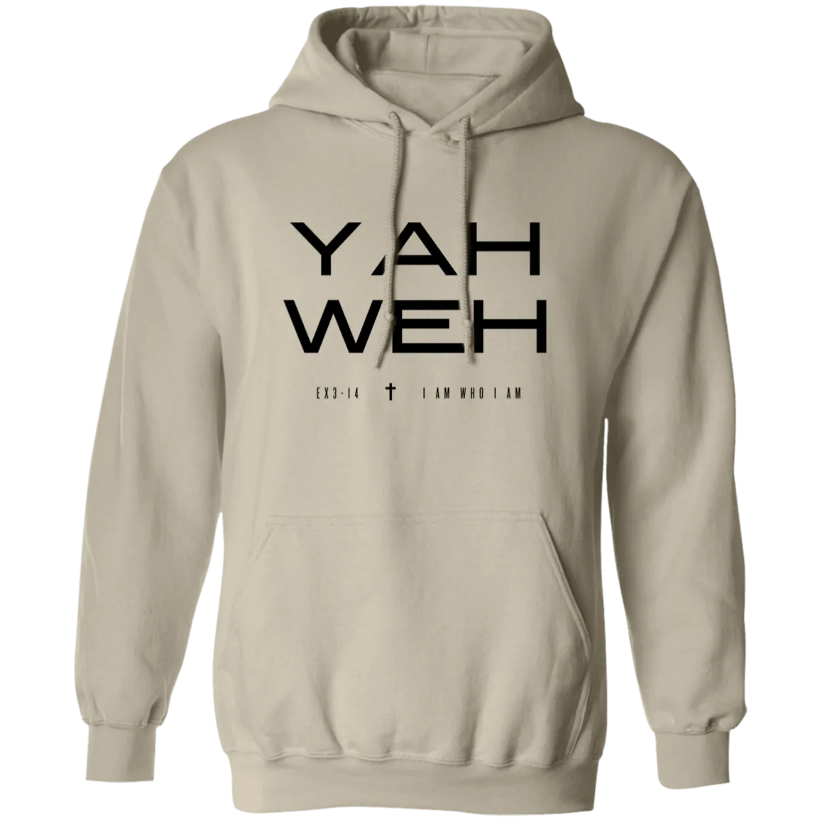 YAHWEH | BLACK TEXT | Pullover Hoodie
