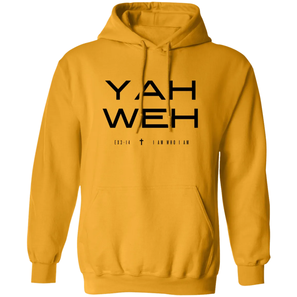 YAHWEH | BLACK TEXT | Pullover Hoodie