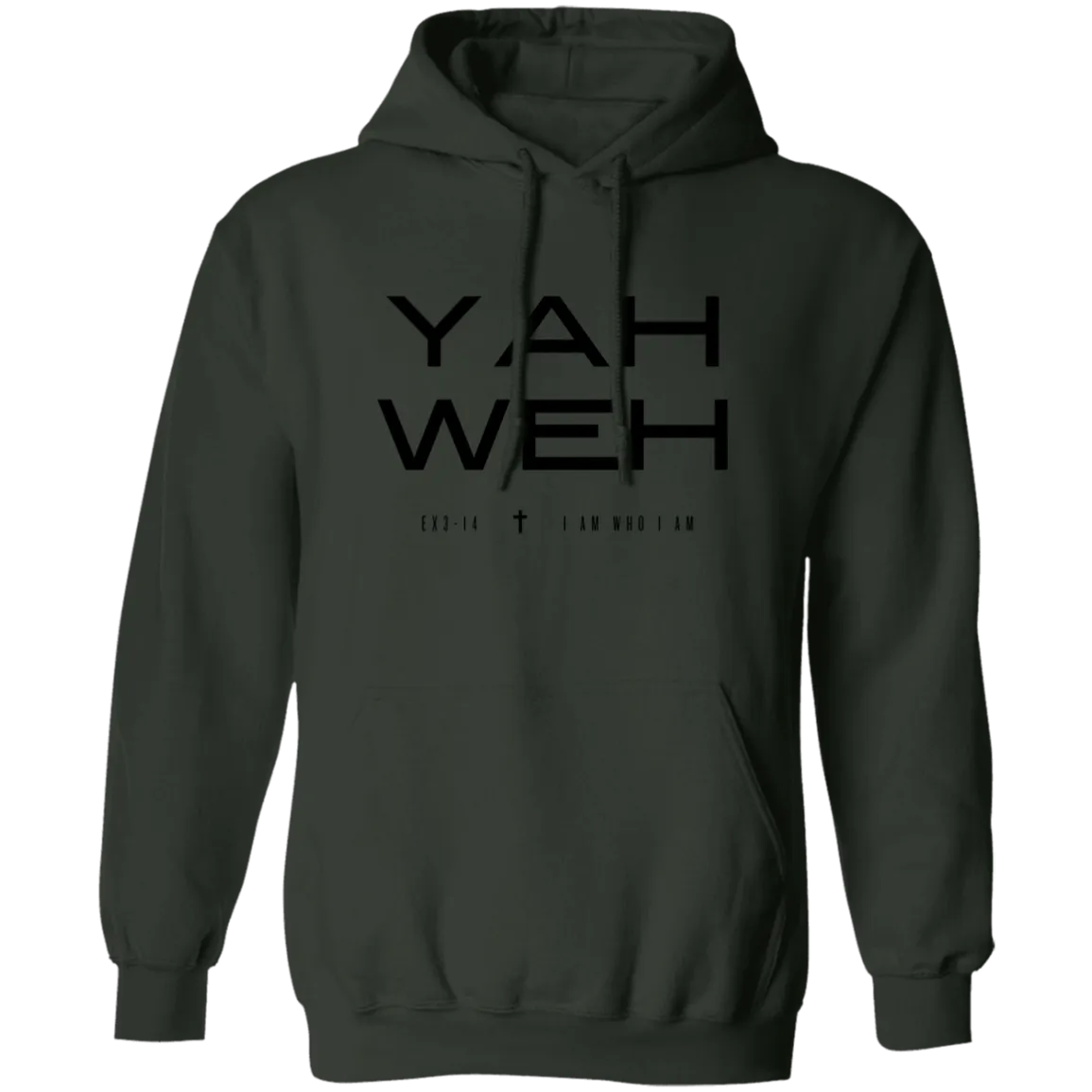 YAHWEH | BLACK TEXT | Pullover Hoodie