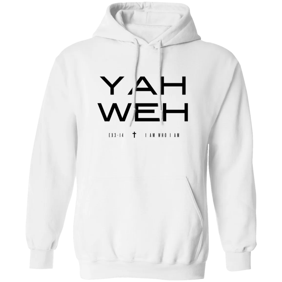 YAHWEH | BLACK TEXT | Pullover Hoodie