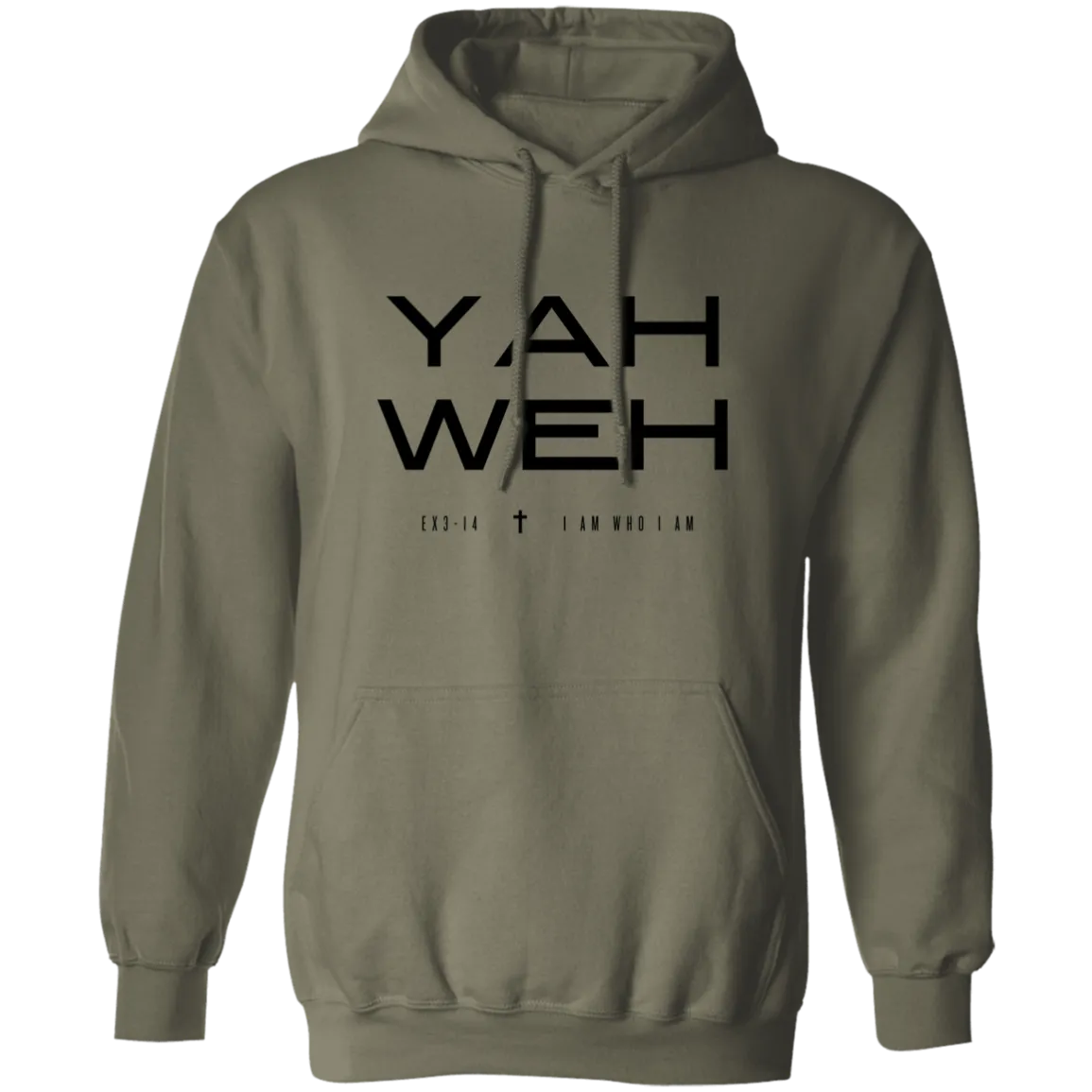 YAHWEH | BLACK TEXT | Pullover Hoodie