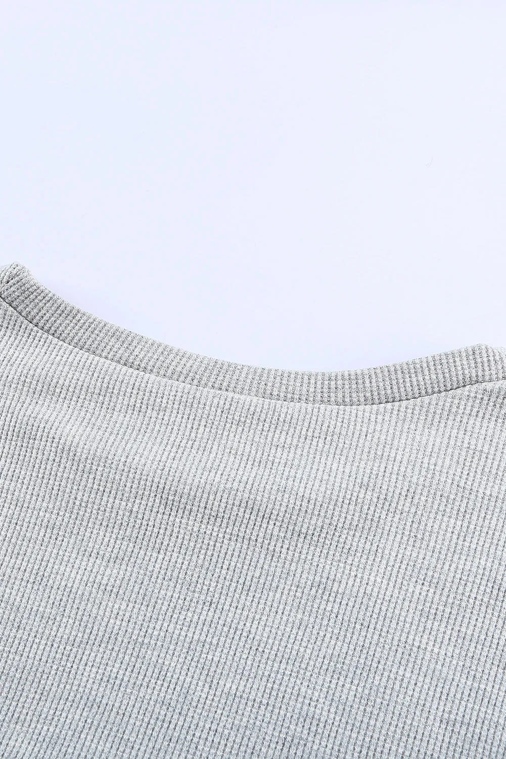 Yellow Chevron Waffle Colorblock Pullover Sweatshirt