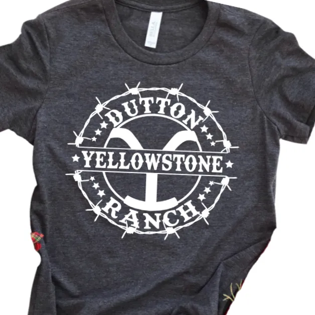 Yellowstone t-shirt, Dutton Ranch shirt,Western shirt, Graphic tee | Unisex | White, Black