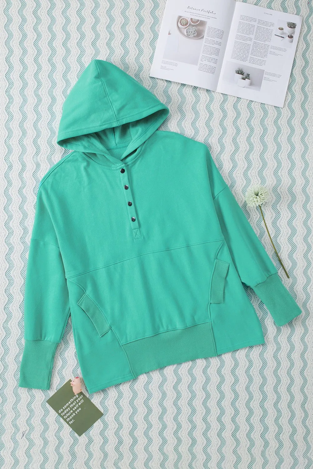You Deserve The World Print Henley Hoodie