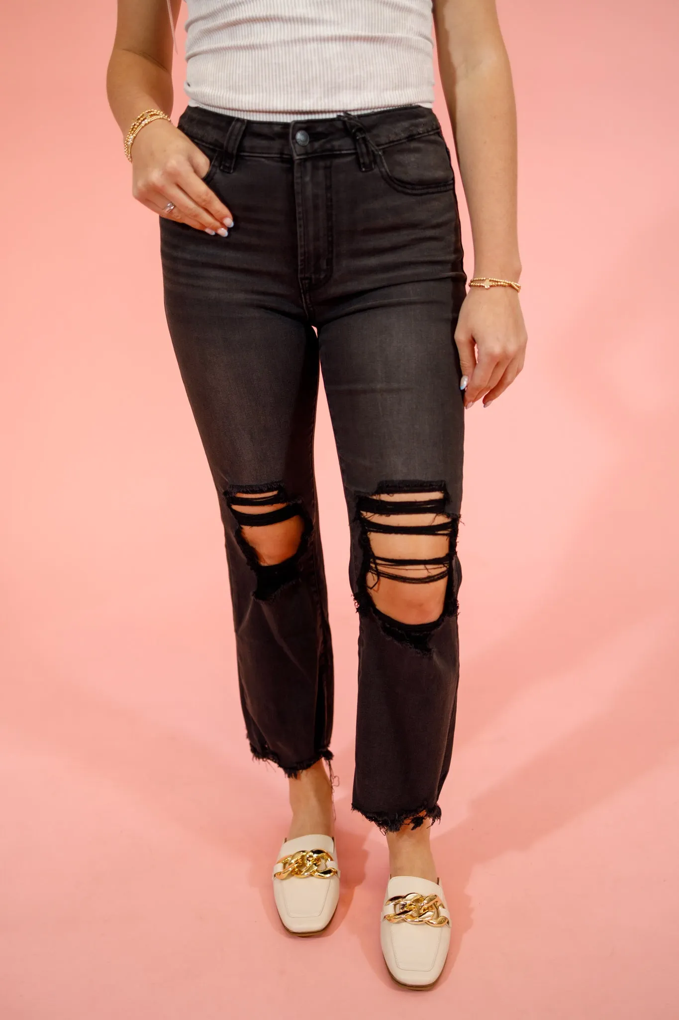 Z Black Washed Distressed Jeans